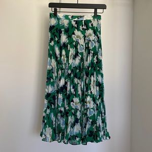 XS Maeve by Anthropologie Pleated Maxi Skirt - floral print
